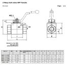 Hidraulik kugelhähne 2-Wege 3/8"